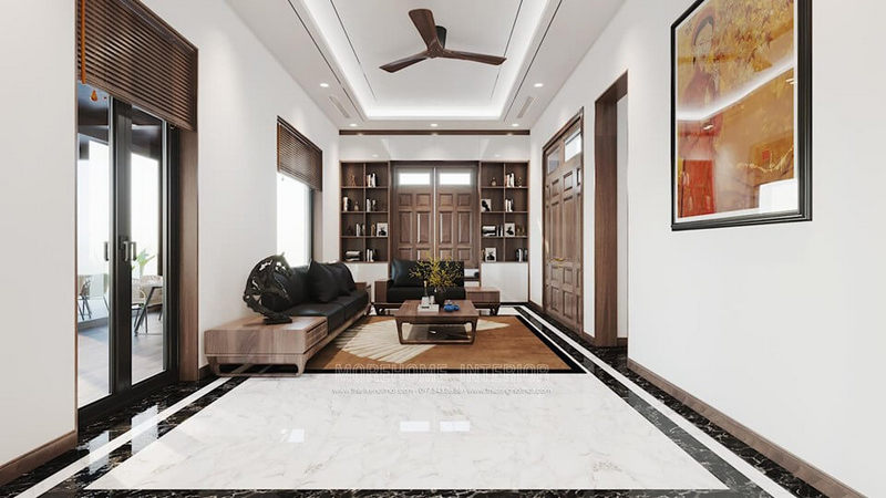 Mẫu sofa phòng khách gỗ óc cho bọc da cao cấp mang lại sự quí phái cho gia chủ Tham khảo các mẫu thiết kế sofa phòng khách ấn tượng