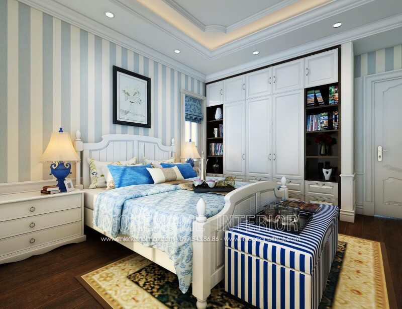 Trang trí nội thất giường ngủ bé trai phong cách tân cổ điển đầy ấn tượng