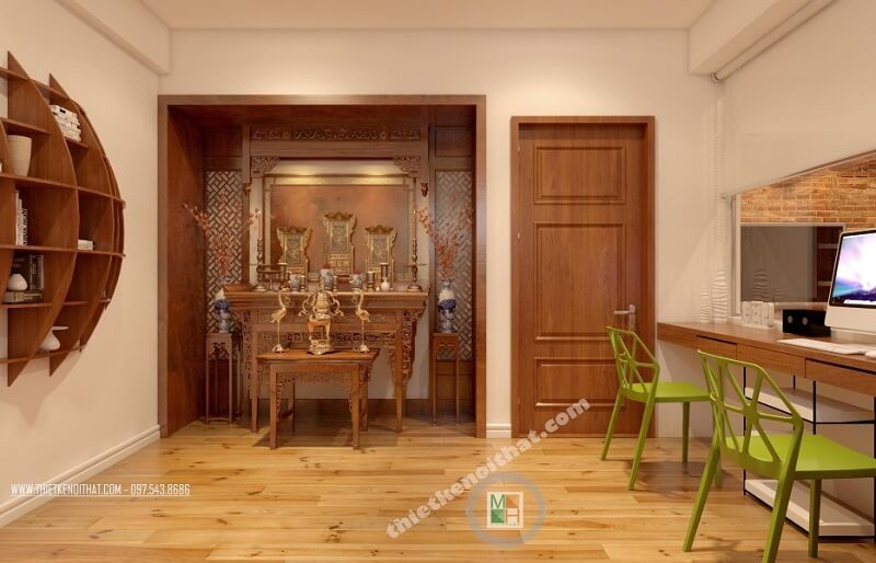 thiết kế phòng thờ