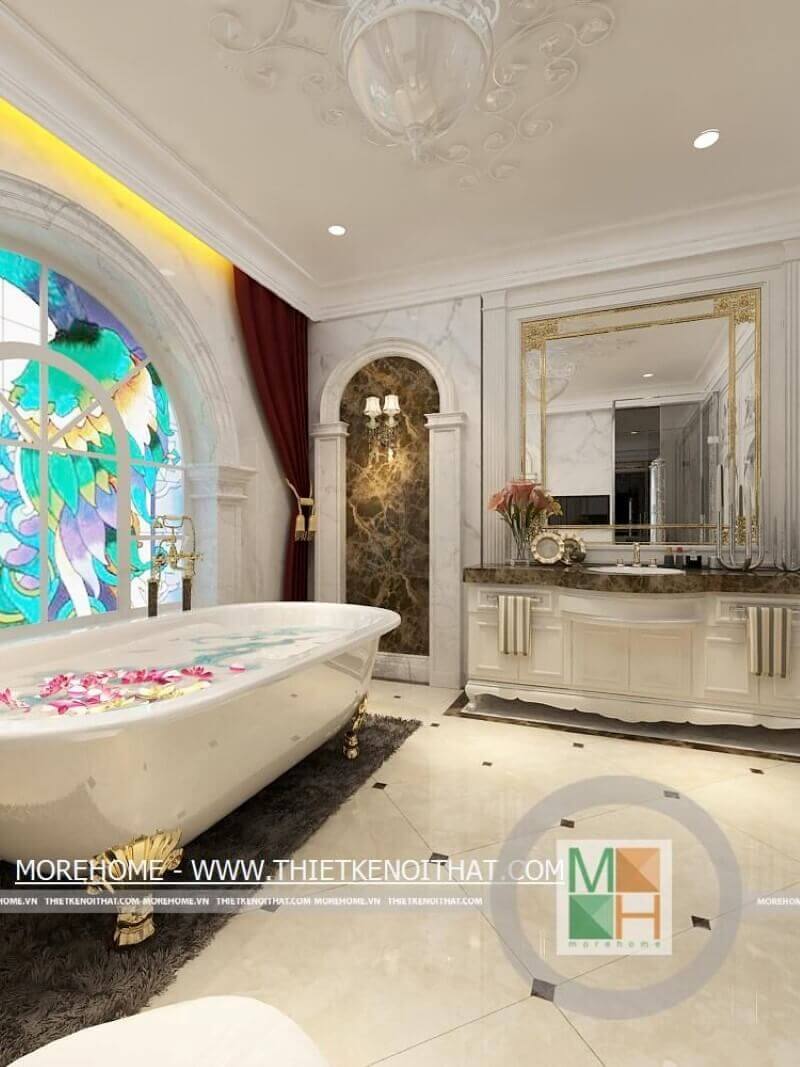 thiết kế phòng tắm biệt thự Thiết kế phòng tắm biệt thự