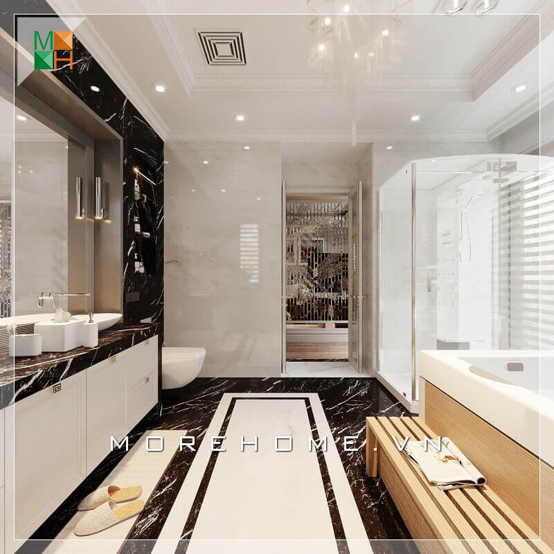 thiết kế phòng tắm biệt thự Thiết kế phòng tắm biệt thự