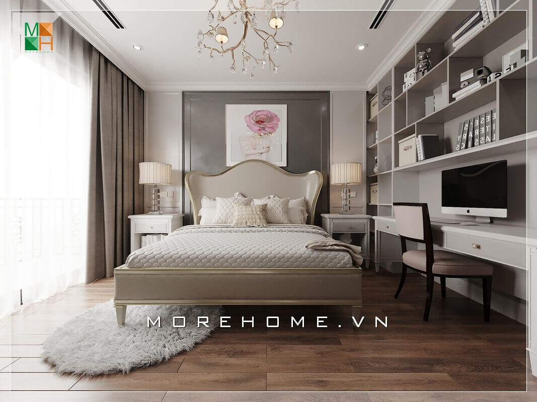 Mê mẩn với mẫu thiết kế phòng ngủ tân cổ điển đẹp, sang trọng cho chung cư, nhà phố, biệt thự. thiết kế phòng ngủ