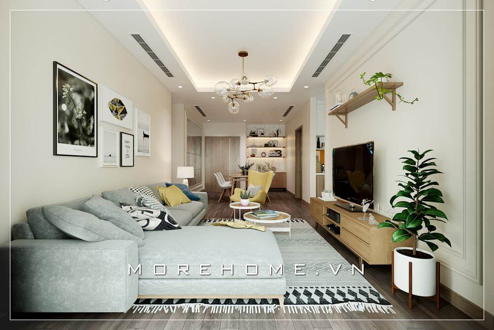 Thiết kế nhà chung cư đẹp 70m2