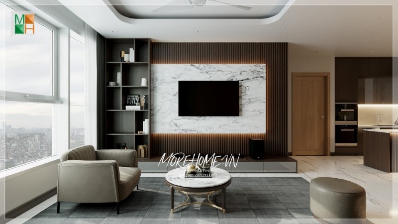 Thiết kế căn hộ 40m2 1 phòng ngủ