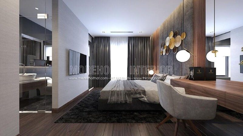 Bố trí nội thất phòng ngủ khép kín hiện đại sang trọng là một trong những xu thế thiết kế nổi bật nhất hiện nay.