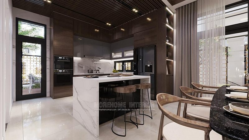 Tạo ra một thiết kế nội thất phòng bếp biệt thự đẹp, sang trọng và hiện đại.