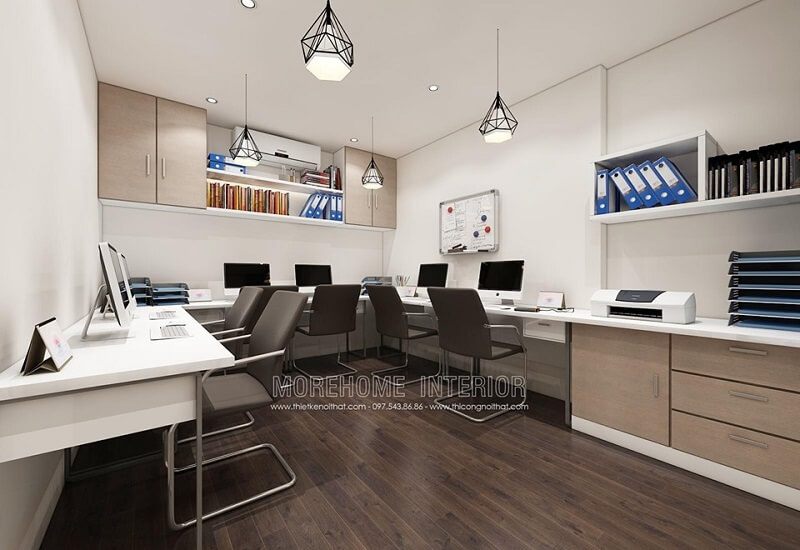 và hiệu quả
Với diện tích nhỏ, cần phải bố trí văn phòng một cách khoa học, hợp lí và hiệu quả.