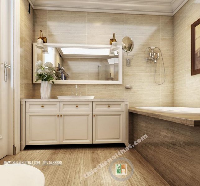 Thiết kế nội thất phòng tắm cho căn hộ chung cư