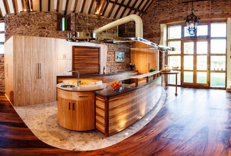 Thiết kế biệt thự gần biển hiện đại sang trọng Rustic-Kitchen-Desig...