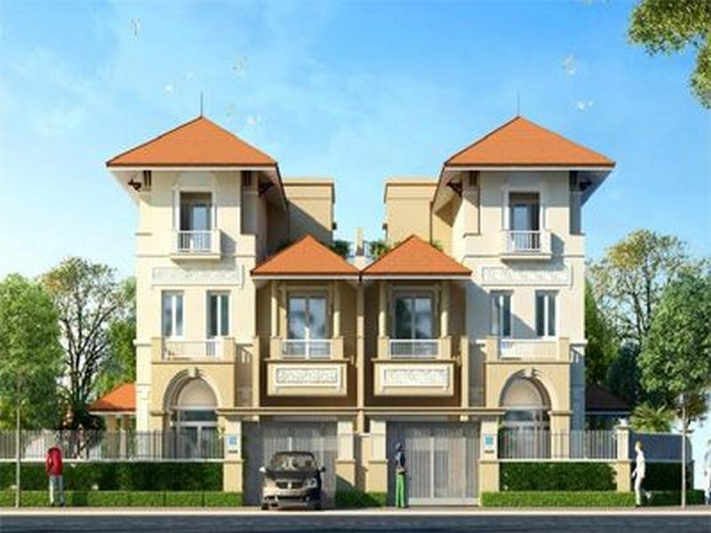 Thiết kế ấn tượng cho biệt thự song lập bán cổ điển