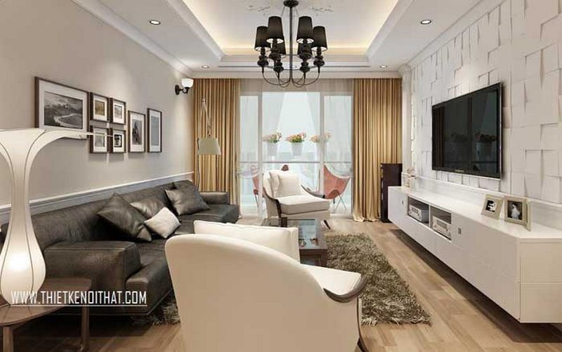 Thiết kế nội thất phòng khách đơn giản mà cuốn hút thiet-ke-phong-khach...