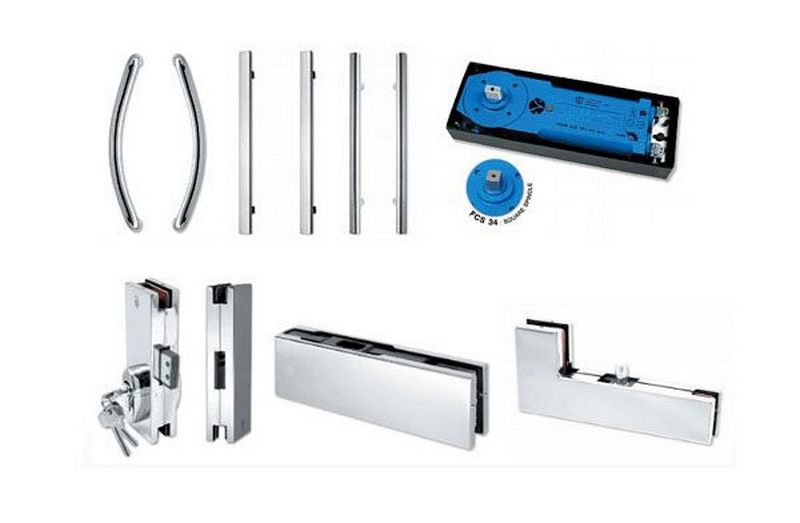 Cửa kính thuỷ lực 2 cánh 1 vách trên Cửa kính thuỷ lực 2 cánh 1 vách trên