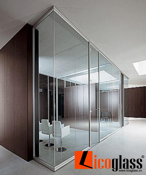 Cửa kính thuỷ lực 2 cánh 1 vách trên Cửa kính thuỷ lực 2 cánh 1 vách trên