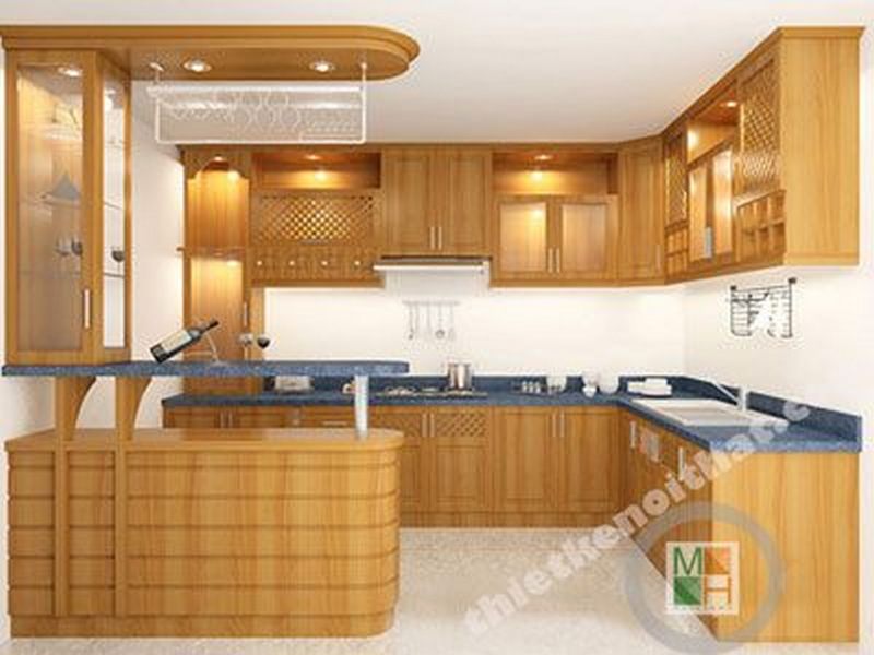 Lôi cuốn với tủ bếp gỗ tự nhiên tu-bep-go-tu-nhien