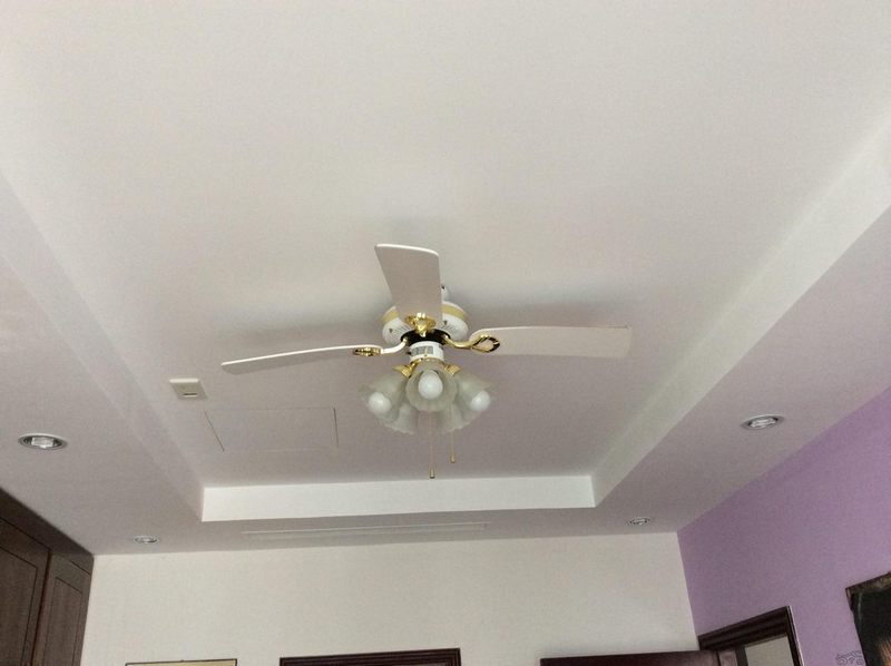 Trần thạch cao kết hợp quạt trần Trần thạch cao kết hợp quạt trần
