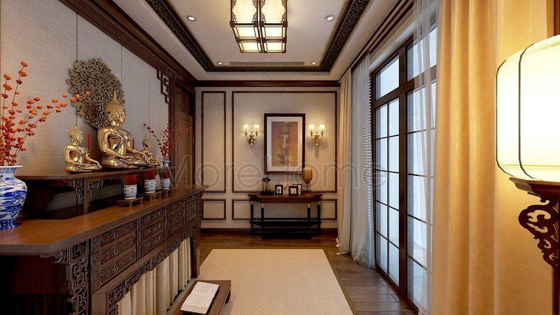Phòng thờ sang trọng cho biệt thự tân cổ điển