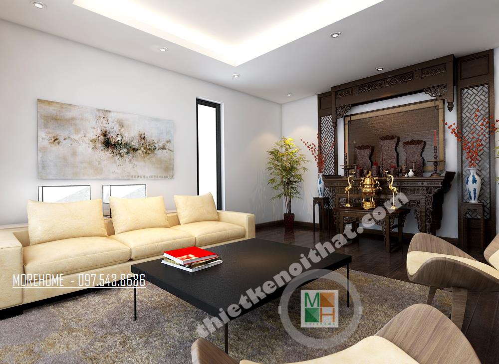 Phong cách hiện đại trong thiết kế phòng thờ