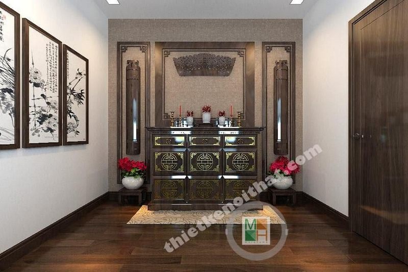 Các tông màu thường được trang trí trong phòng thờ Các tông màu thường được trang trí trong phòng thờ