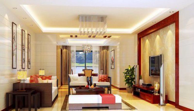Trần thạch cao kết hợp gỗ Trần thạch cao kết hợp gỗ