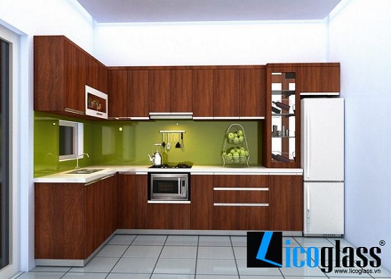 Kính màu nhà bếp sắc xuân Kính màu nhà bếp sắc xuân