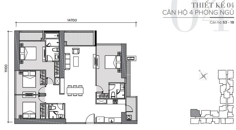 Thiết kế chung cư Vinhomes Skylake 3 phòng ngủ Thiết kế chung cư Vinhomes Skylake 3 phòng ngủ