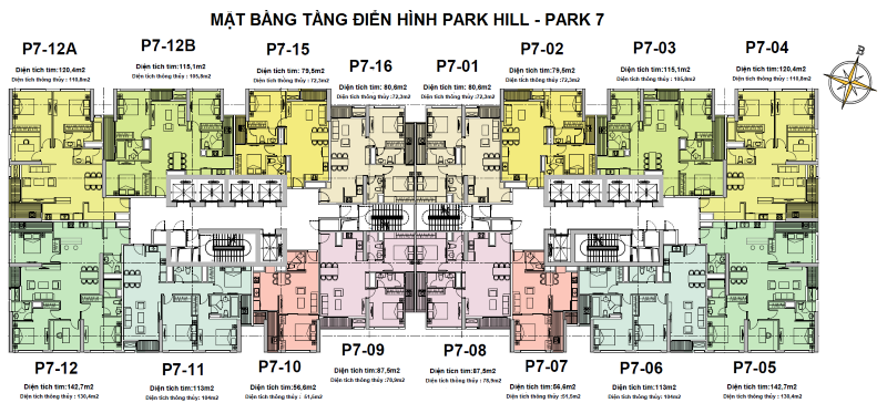 Mặt bằng Park Hill - Times City Park Hill Premium Mặt bằng Park Hill - Times City Park Hill Premium