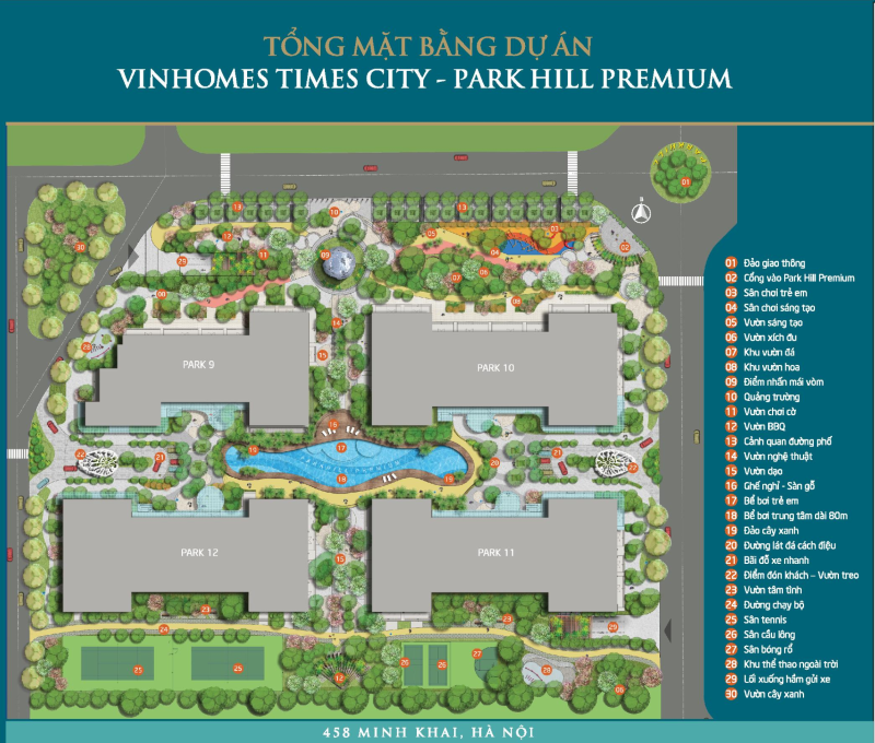 Mặt bằng Park Hill - Times City Park Hill Premium Mặt bằng Park Hill - Times City Park Hill Premium