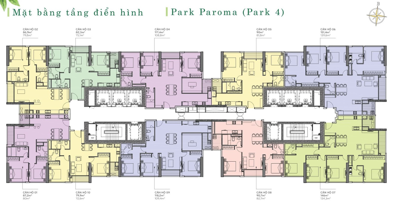 Mặt bằng Park Hill - Times City Park Hill Premium Mặt bằng Park Hill - Times City Park Hill Premium