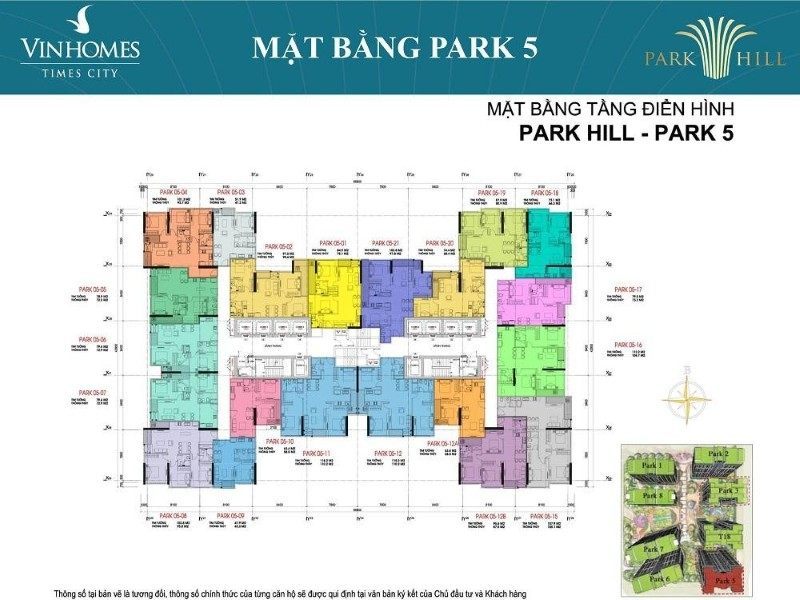 Mặt bằng Park Hill - Times City Park Hill Premium Mặt bằng Park Hill - Times City Park Hill Premium