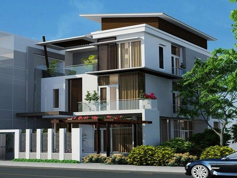 Thiết kế biệt thự mặt tiền 10m Thiếtkếbiệtthựmặ...