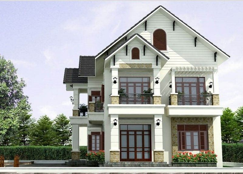 Thiết kế biệt thự mặt tiền 10m Thiếtkếbiệtthựmặ...