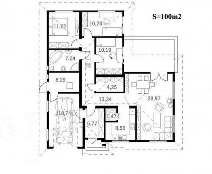 Thiết kế biệt thự 100m2 theo phong cách mái thái ở nông thôn Thiếtkếbiệtthự10...