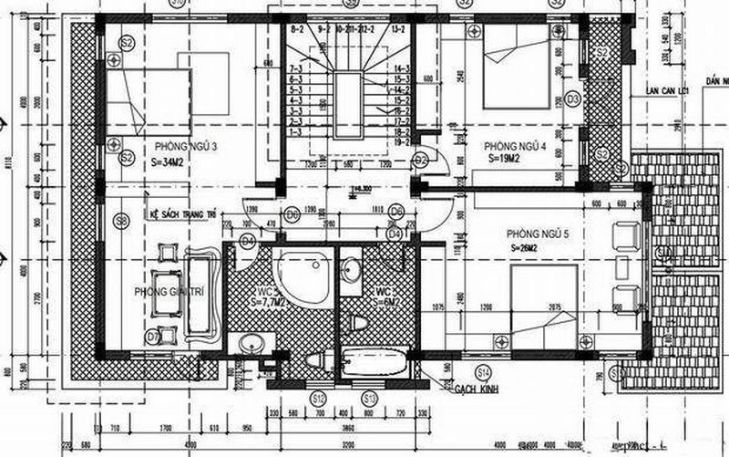 Tổng hợp các bản vẽ thiết kế thi công biệt thự 1 tầng, 2 tầng, 3 tầng, 4 tầng đẹp sang trọng P1 Tổnghợpcácbảnvẽt...