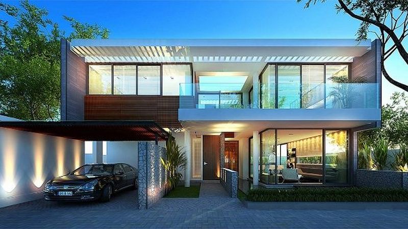 Tư vấn thiết kế biệt thự 2 tầng mái bằng đẹp, sang trọng Tư vấn thiết kế biệt thự 2 tầng mái bằng đẹp, sang trọng