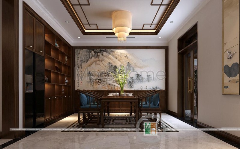 Thiết kế biệt thự sang trọng, cao cấp phong cách Á Đông Thiết kế biệt thự cao cấp, sang trọng