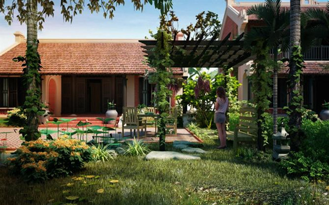 Mẫu thiết kế biệt thự vườn nông thôn 3 gian đẹp đậm truyền thống Việt Nam Mẫu thiết kế biệt thự vườn nông thôn 3 gian đẹp đậm truyền thống Việt Nam
