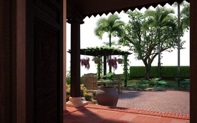 Các mẫu thiết kế biệt thự 1 tầng ở nông thôn đẹp Các mẫu thiết kế biệt thự 1 tầng ở nông thôn đẹp