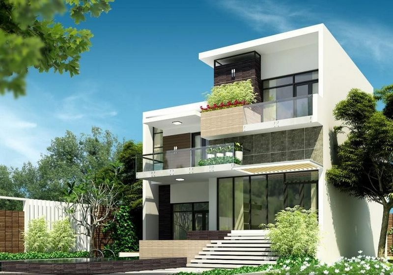 Mẫu thiết kế biệt thự kính sang trọng cao cấp Mẫu thiết kế biệt thự kính sang trọng cao cấp