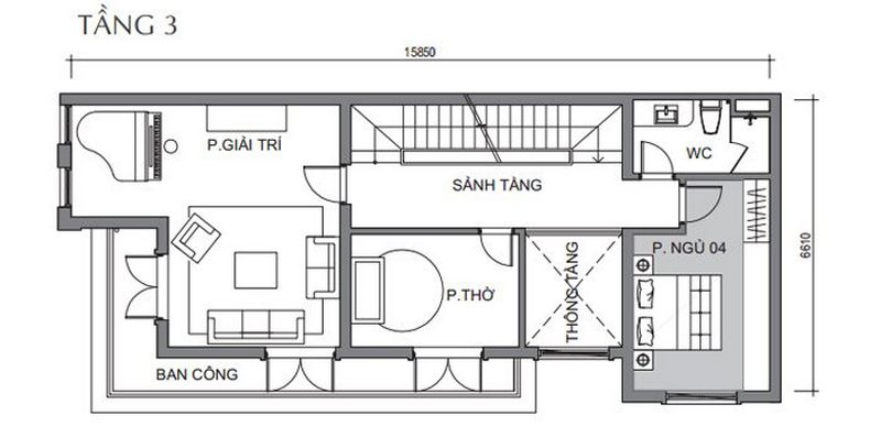 Bản vẽ thiết kế biệt thự tứ lập tầng 2 Bản vẽ thiết kế biệt thự tứ lập tầng 2