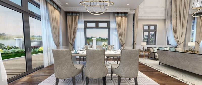 Thiết kế phòng ăn biệt thự đơn lập Vinhome The Harmony Thiết kế phòng ăn biệt thự đơn lập Vinhome The Harmony