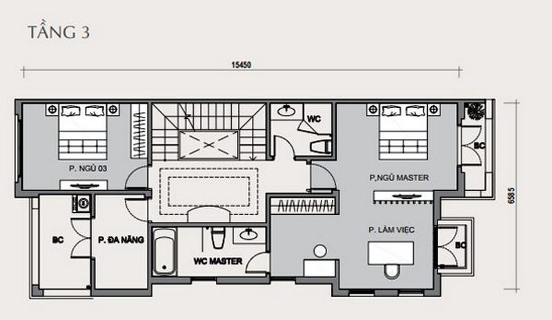 Bản vẽ thiết kế biệt thự Vinhomes The Harmony tiểu khu Hướng Dương biệt thự phố
