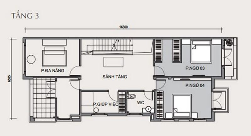 Bản vẽ thiết kế biệt thự Vinhomes The Harmony tiểu khu Hướng Dương biệt thự song lập