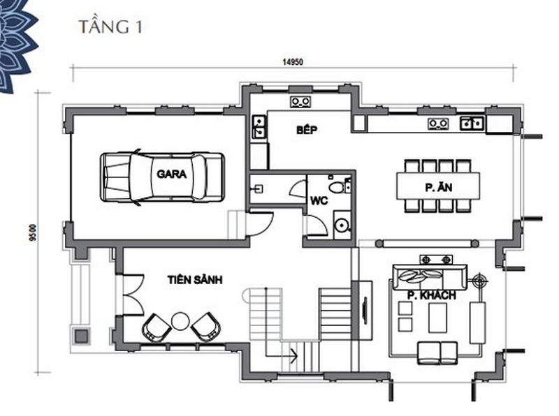 Bản vẽ thiết kế biệt thự Vinhomes The Harmony tiểu khu Hướng Dương biệt thự đơn lập