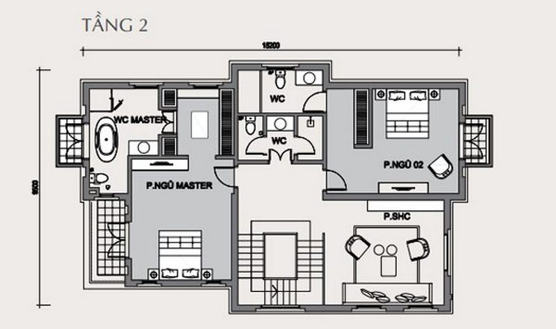 Bản vẽ thiết kế biệt thự Vinhomes The Harmony tiểu khu Hướng Dương biệt thự đơn lập