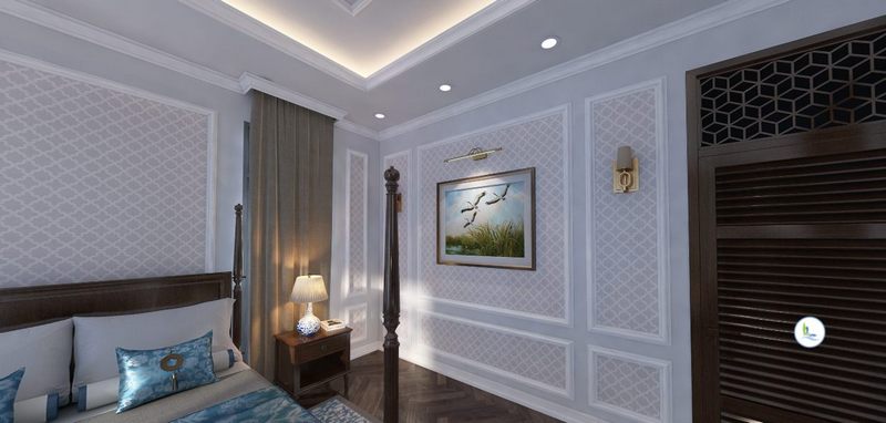Thiết kế phòng ngủ master biệt thự Vinhomes The Harmony tiểu khu Hướng Dương