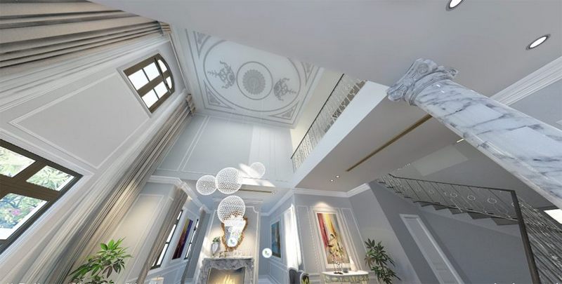 Mẫu thiết kế nội thất biệt thự Vinhomes Riverside The Harmony phong cách Pháp tiểu khu Phong Lan