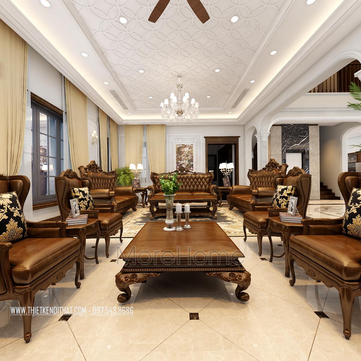 Thiết kế nội thất biệt thự sinh thái Xuân Phương thiet-ke-biet-thu-xu...