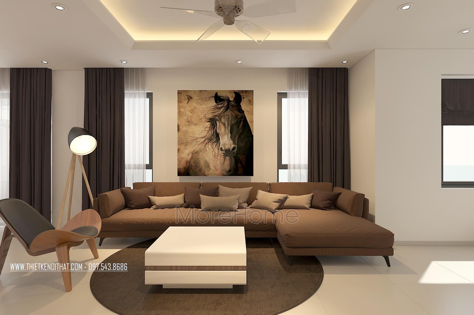 Thiết kế nội thất biệt thự Vinhomes Thăng Long sang trọng, đẳng cấp
