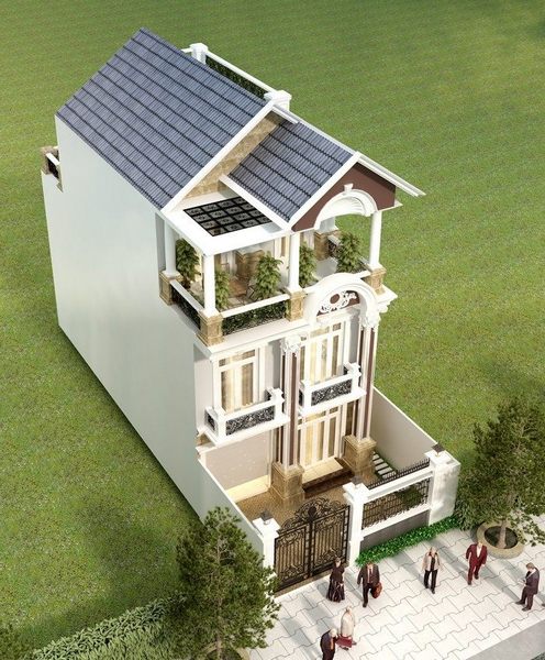 Thiết kế nhà phố tân cổ điển đẹp Thiết kế nhà phố tân cổ điển đẹp