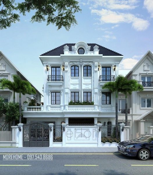 Thiết kế nhà phố tân cổ điển đẹp Thiết kế nhà phố tân cổ điển đẹp